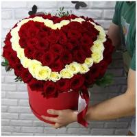 Белые розы в виде сердца 101 купить в Москве недорого, каталог товаров по низким ценам в интернет-магазинах с доставкой